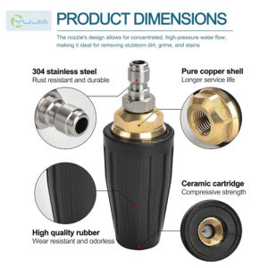 1/4 nettoyage brique béton Surface-nouvel état usage domestique nettoyeur haute pression buse rotative connexion rapide lavage sous pression - Product Image 3