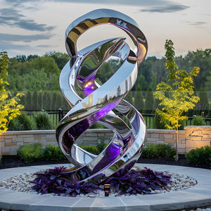 ANW517 Escultura de metal 304 Acero inoxidable Artesanía hecha a mano para decoración de paisaje - Product Image 2