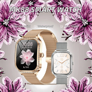 Montre connectée numérique pour femme <span class=keywords><strong>MK88</strong></span>, bracelet de suivi d'activité, moniteur de fréquence cardiaque, montre-bracelet électronique - Product Image 2