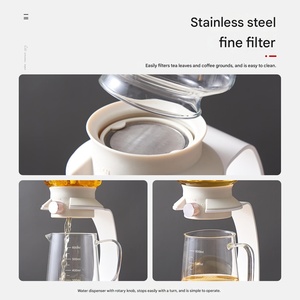 Cafetera y Tetera Moderna de Vidrio Borosilicato, para Preparación en Caliente y en Frío, para Cafeterías y Salones de Té, Diseño Portátil para Regalo, BEILAIFEI - Product Image 3
