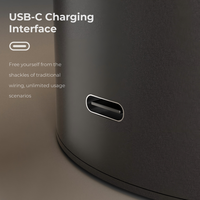 Lámpara de Mesa LED Recargable por USB, Moderna, Táctil, para Interiores y Exteriores, con Pantalla Cónica, para Dormitorios, Hogares, Restaurantes, Bares, Inalámbrica