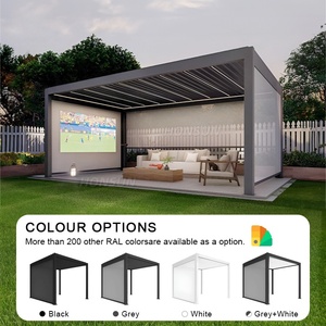 Pergola bioclimatique en aluminium de haute qualité, sur mesure, moderne, luxueuse, motorisée, pour jardin extérieur, toit de gazebo, écologique - Product Image 5