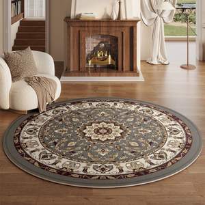 Alfombra Redonda Crimson Secret Realm, de Fibra de Poliéster, para Decoración del Hogar, Sala de Estar, Dormitorio, 8x10 Pies - Product Image 1