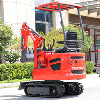 Mini-excavatrice TOROS 1 tonne, 2 tonnes, 3,5 tonnes, moteur Kubota, EPA EURO 5, micro-excavatrice hydraulique sur chenilles à vendre