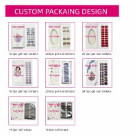 Pegatinas y Tiras Decorativas para Uñas en Gel 3D sin UV para Navidad, Año Nuevo y Otoño, con Aplicación DIY y Tiras Personalizables