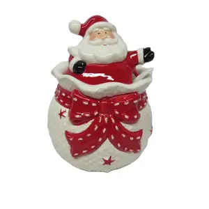 Christmas Santa Keramische Suikerpot En Melk Creamer Jug Pot, Custom