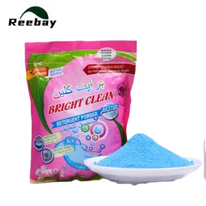 Reebay China factory 100g 110g hand washing blue detergent powder washing powder soap powder