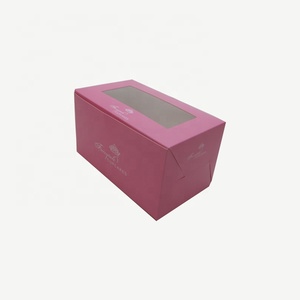 Tùy Chỉnh Màu Hồng 6 Cupcake Bánh Cookie Bao Bì Có Thể Gập Lại Hộp Giấy Với Thẻ Chèn - Product Image 6