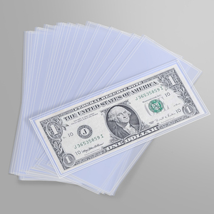 Protège-billets transparents en PVC/PET pour collection <span class=keywords><strong>de</strong></span> devises, billets <span class=keywords><strong>de</strong></span> banque <span class=keywords><strong>et</strong></span> dollars – Matériel <span class=keywords><strong>de</strong></span> rangement pour documents - Product Image 1