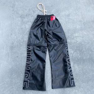 <span class=keywords><strong>Pantaloni</strong></span> Jogger <span class=keywords><strong>in</strong></span> <span class=keywords><strong>Pelle</strong></span> da Uomo Streetwear Personalizzati <span class=keywords><strong>con</strong></span> <span class=keywords><strong>Elastico</strong></span> <span class=keywords><strong>in</strong></span> Vita, Logo Ricamato sulla Gamba e Zip Nascosta - Product Image 4