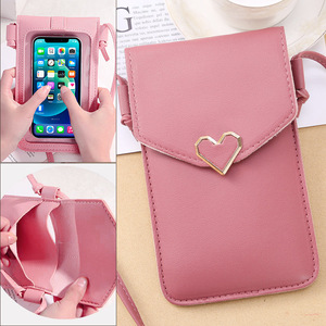 Étui universel en cuir PU pour téléphone portable, <span class=keywords><strong>pochette</strong></span> de poignet, étui de poche, sangle de cou pour Samsung S10 pour iPhone 12 11 <span class=keywords><strong>Huawei</strong></span> <span class=keywords><strong>P30</strong></span> V20 - Product Image 2