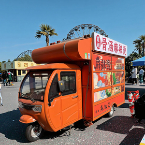 Tricycle électrique cargo homologué pour la route, carrosserie fermée, petit chariot à hot-dogs, chariot à pizzas, chariot à snacks, chariot à café, cuisine <span class=keywords><strong>mobile</strong></span>, camion à glaces, en vente - Product Image 1