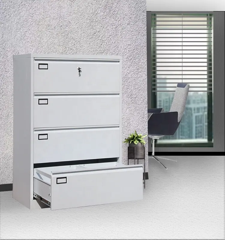 Office Storage Filing Cabinet Specifications 4 Drawer Lateral Steel Filing Cabinet