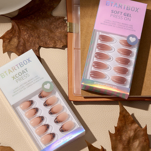 BTARTBOX Luxury Almond False Fake <b>Nails</b> <b>Set</b> with Glue High Quality Wholesale Handmade Soft <b>Gel</b> Fall Winter Press on <b>Nails</b> Bulk - Product Image 1