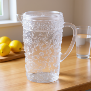 Pichet à eau en plastique Paisley de 2,5 litres avec couvercle, sans BPA, bec verseur, incassable, design vintage - Product Image 2