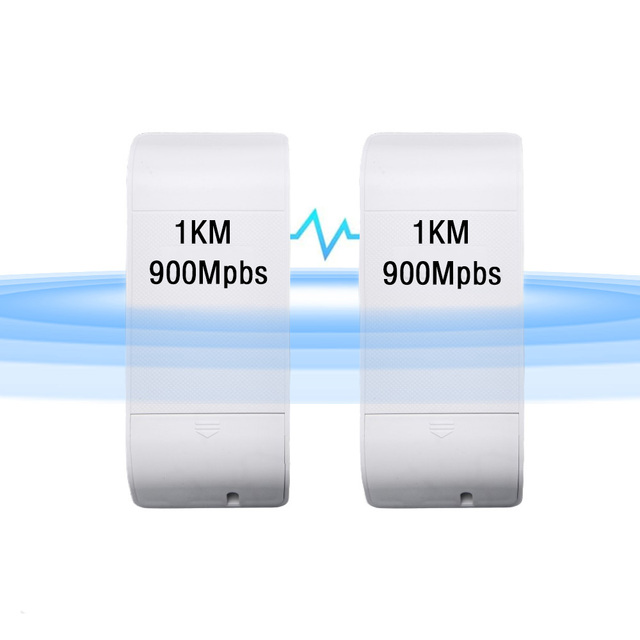 Extend Wifi Distance 1km Point to Point Wireless Bridge 24V Poe Power Long Range 12dBi Panel Antenna Ptp Outdoor Cpe