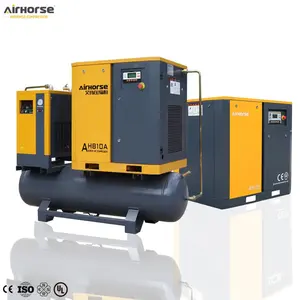 10Hp 7.5Kw 25 - 40 cfm Combined 300l screw air compressor for sale with Air Dryer