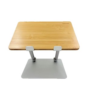Hennez Bamboo <b>Desktop</b> <b>Stand</b> 34x24x6.5cm Computer Riser for Home Office Use - Product Image 1