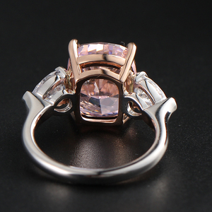 Anillo de Compromiso MaiYi Personalizado en Oro Sólido de 9K, 10K, 14K, 18K, Plata Rosa 925 con <span class=keywords><strong>Morganita</strong></span> y Diamantes - Product Image 3