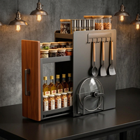 Meuble de rangement multifonctionnel étroit et stable pour vaisselle, étanche et anti-poussière, pour comptoir de cuisine