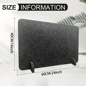 Matériaux écologiques Panneaux insonorisés décoratifs Organisateur de bureau en feutre non tissé personnalisé Diviseur de table facile à installer - Product Image 3