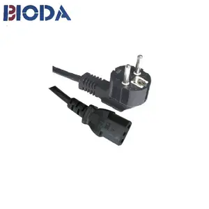 High quality and low price electrical supplies EU plug extension three pin power cords with plugs