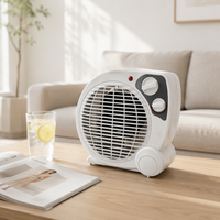 Ventilateur de chauffage de bureau avec fil chauffant pour usage domestique, modèle compact et portable alimenté par courant alternatif, 2000W, couvre une surface de 11 à 20 m²