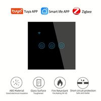 86 Type Tuya Wifi Smart Switch 1/2/3/4 Gangs Maison Intelligente App Télécommande Alexa Interrupteur Mural
