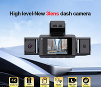Caméra embarquée automobile HD vision nocturne 4K, enregistrement en boucle, détection de mouvement G-Motion, mode stationnement, carte Micro SD 512 Go, GPS
