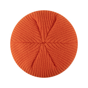 Ribbed Knit Cap Gray 53.34-58.42 Cm Warm Winter Hat Turn Up Brim Solid Color Acrylic Fiber Winter Sports <b>Accessories</b> - Product Image 3