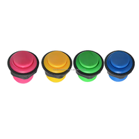 Bouton poussoir plat court de 28 mm de type américain avec micro-interrupteur, plusieurs options de couleurs pour les machines de grue