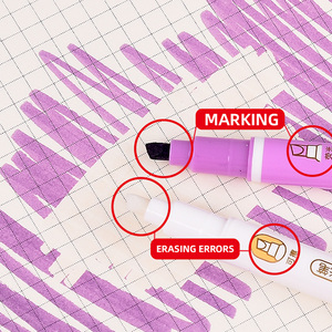 Маркеры-текстовыделители Genvana School Supplies, 12 цветов, двусторонние, стираемые, разноцветные - Product Image 6
