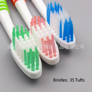Cepillos de dientes económicos personalizados para adultos JSM318, coloridos, manuales, de carbón de bambú para el cuidado bucal - Product Image 2