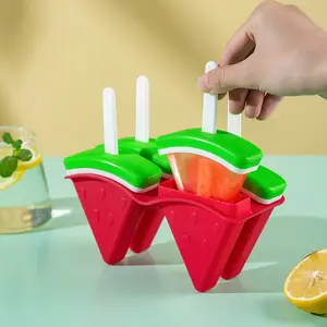 Yongli Watermeloen Siliconen Ijs Pop Mallen Bpa Vrije Ijslolly Schimmel Herbruikbare Easy Release Ice Pop Make