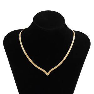 Korean <strong>Fashion</strong> Flat Snake Chain Herringbone Necklace Jewelry Charm Party <strong>Choker</strong> Necklace Party Gift Collares Wholesale - Product Image 6
