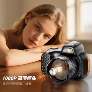 Mini cámara retro CCD del tamaño de un pulgar para niños, tarjeta de 64 GB incluida, portátil, con filtros de video y disparo continuo. - Product Image 2