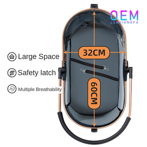 Passeggino Trasportino Lusso Pieghevole Eco-friendly <span class=keywords><strong>per</strong></span> <span class=keywords><strong>Cani</strong></span> e Gatti con Ruota Anteriore Girevole a 360 Gradi in Tessuto Oxford, Capacità 20kg, Ideale <span class=keywords><strong>per</strong></span> Viaggi - Vendita all'Ingrosso - Product Image 3