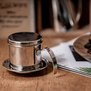 Baming Việt Nam lọc cà phê <span class=keywords><strong>Maker</strong></span> 304 thép không gỉ cà phê phin cup với Dripper - Product Image 4