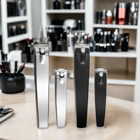 Professionnel de haute qualité en acier inoxydable noir coupe-ongles ensemble Logo personnalisé manucure tondeuse pour les doigts personnalisé boîte d'emballage