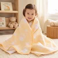 Couverture personnalisée en gaze pour bébé, imprimé ours, douce, en mousseline suisse à pois, 4 couleurs, cadeau de naissance pour berceau, vente en gros