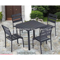 Chaises d'extérieur en bois massif en métal Chaises de patio Jardin Imperméabilisation Anticorrosion Cour en plein air Hôtel B & B Chaise en bois