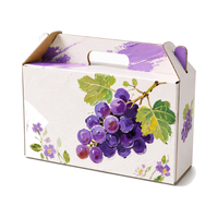 Boîte de transport en carton ondulé personnalisée avec logo OEM, poignée découpée intégrée et bord biseauté pour les commandes en gros et les variantes de couleurs