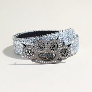 Ceinture décorative pour femme Y2K avec boucle griffe de tigre diamantée, série brillante, style punk, vente directe usine - Product Image 2