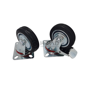 6 "8" công nghiệp xoay Caster con lăn bánh xe với phanh trượt Heavy Duty Caster con lăn bánh xe cho giỏ hàng trolly bánh xe - Product Image 2