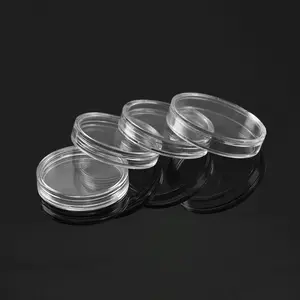 clear or transparent round hard plastic box