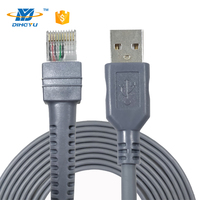 Câble de scanner de codes-barres Zebra Symbol CCD USB RJ45 personnalisé en usine, compatible LS2208 LS4478, garantie 1 an, en stock