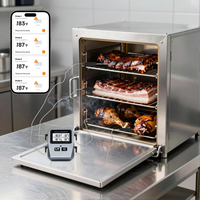 Thermomètre numérique sans fil pour viande avec 4 sondes pour la surveillance multi-aliments, contrôle via application Bluetooth, idéal pour grillades, fumoirs et cuisines intelligentes