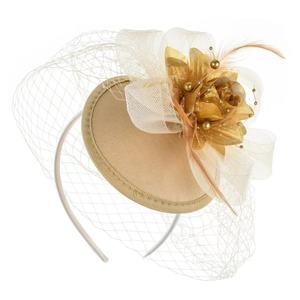 Women Elegant Classy Black Flower Mesh Lady Dress Wedding Party Hair Accessories <strong>Small</strong> Mini Sinamay Hats Church Hat <strong>Fascinator</strong> - Product Image 1