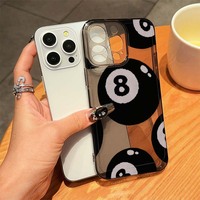 No 8 Billard Impression Antichoc Espace TPU Housse de Téléphone Portable pour Iphone 8 X Xr Xs 11 12 13 14 15 16 17 Pro Max