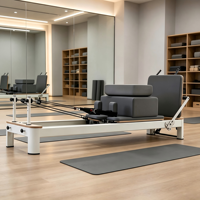 Reformer de Pilates en alliage d'aluminium réglable et durable, machine d'entraînement de fitness portable pour usage domestique, studio de yoga, bienfaits pour la santé